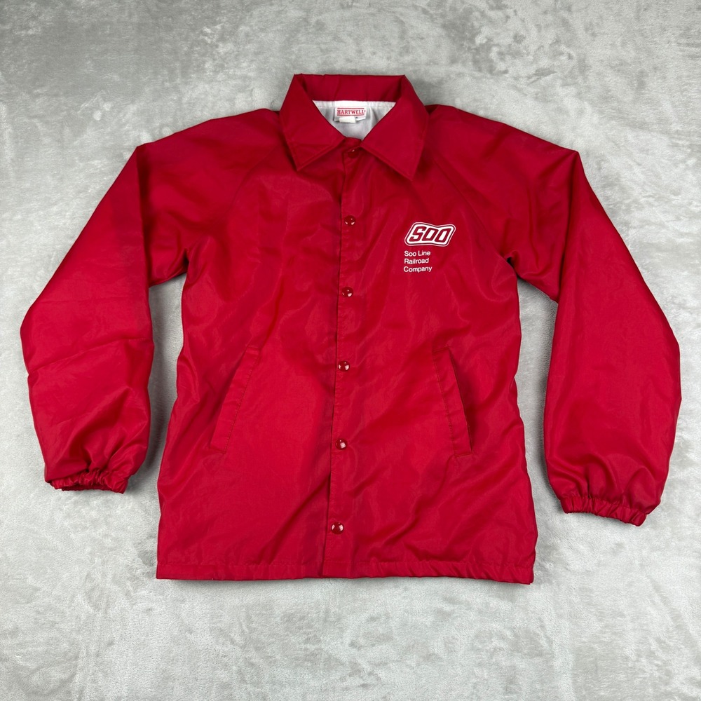VTG Hartwell Jacket Mens S Red Lined Lightweight Windbreaker Retro Made in USA